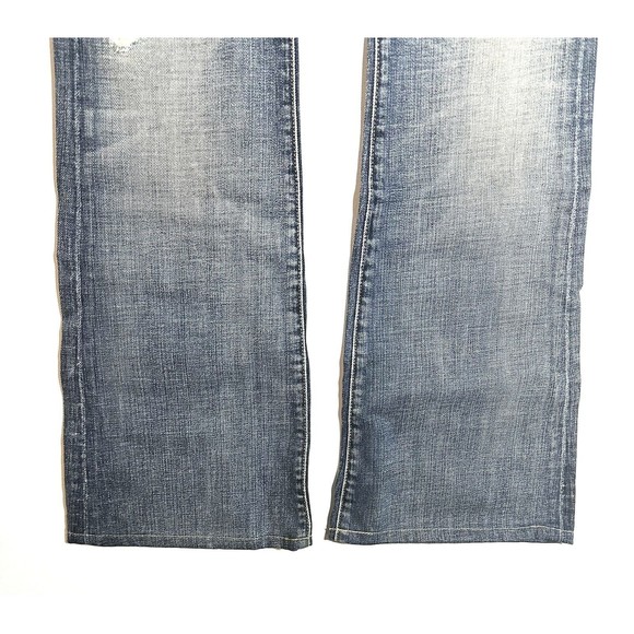 7 FOR ALL MANKIND - Flare Size 26 x 32 Blue Jeans Distressed Wash - PreOwned - Picture 8 of 8